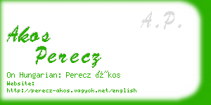 akos perecz business card